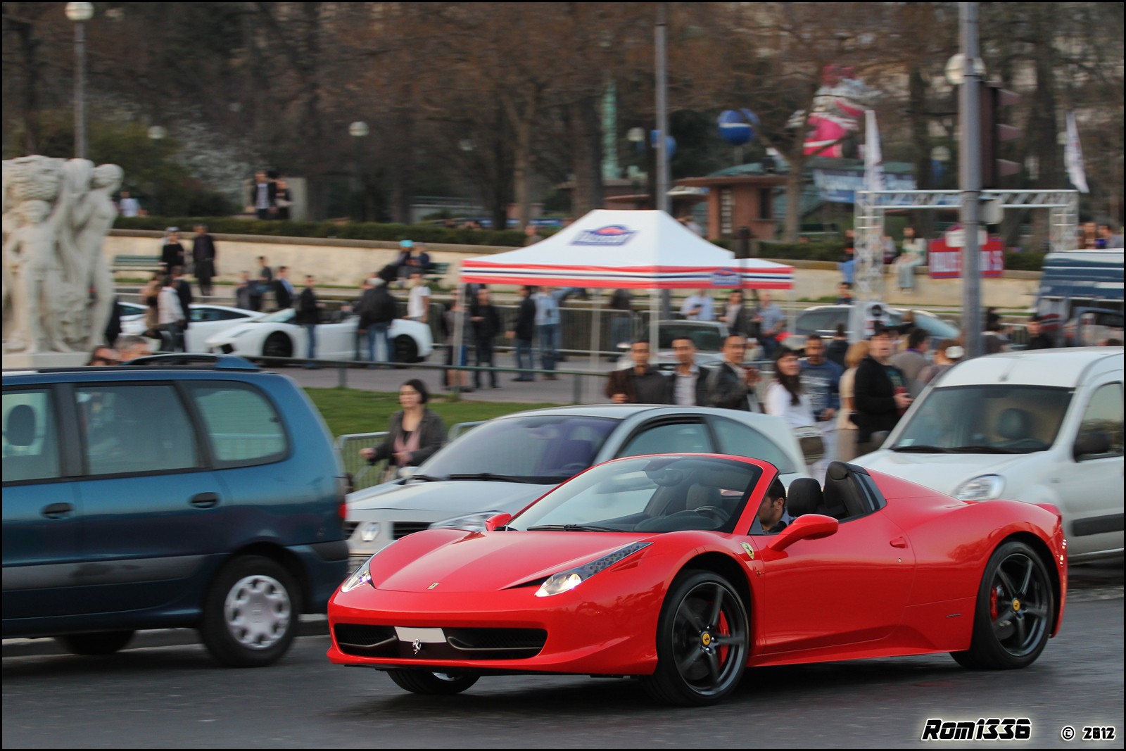 Ferrari 458 Spider - 03 - Spotting Paris - Galerie de Rom1336