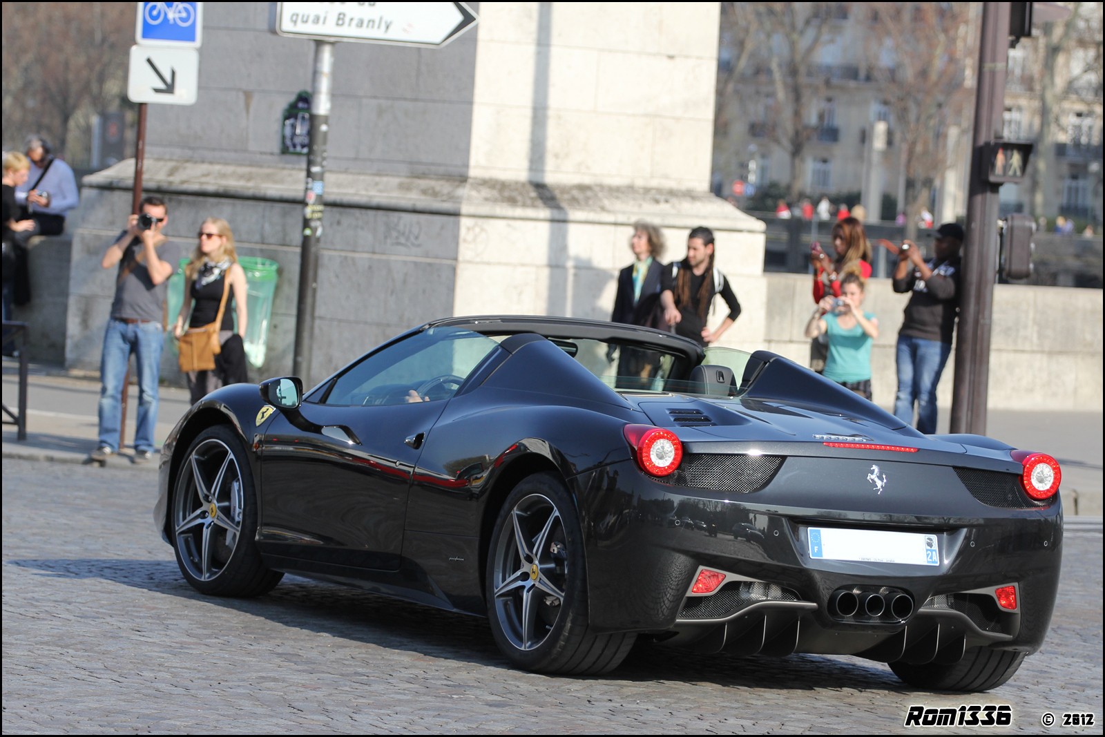 Ferrari 458 Spider - 03 - Spotting Paris - Galerie de Rom1336